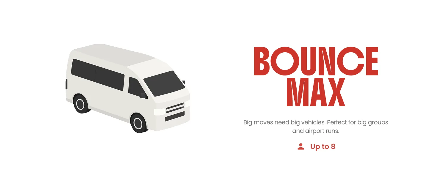 Bounce Max: vans for big groups